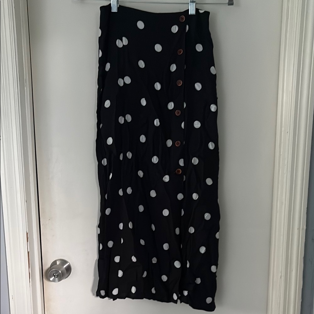 Free People Black Polka Dot Skirt